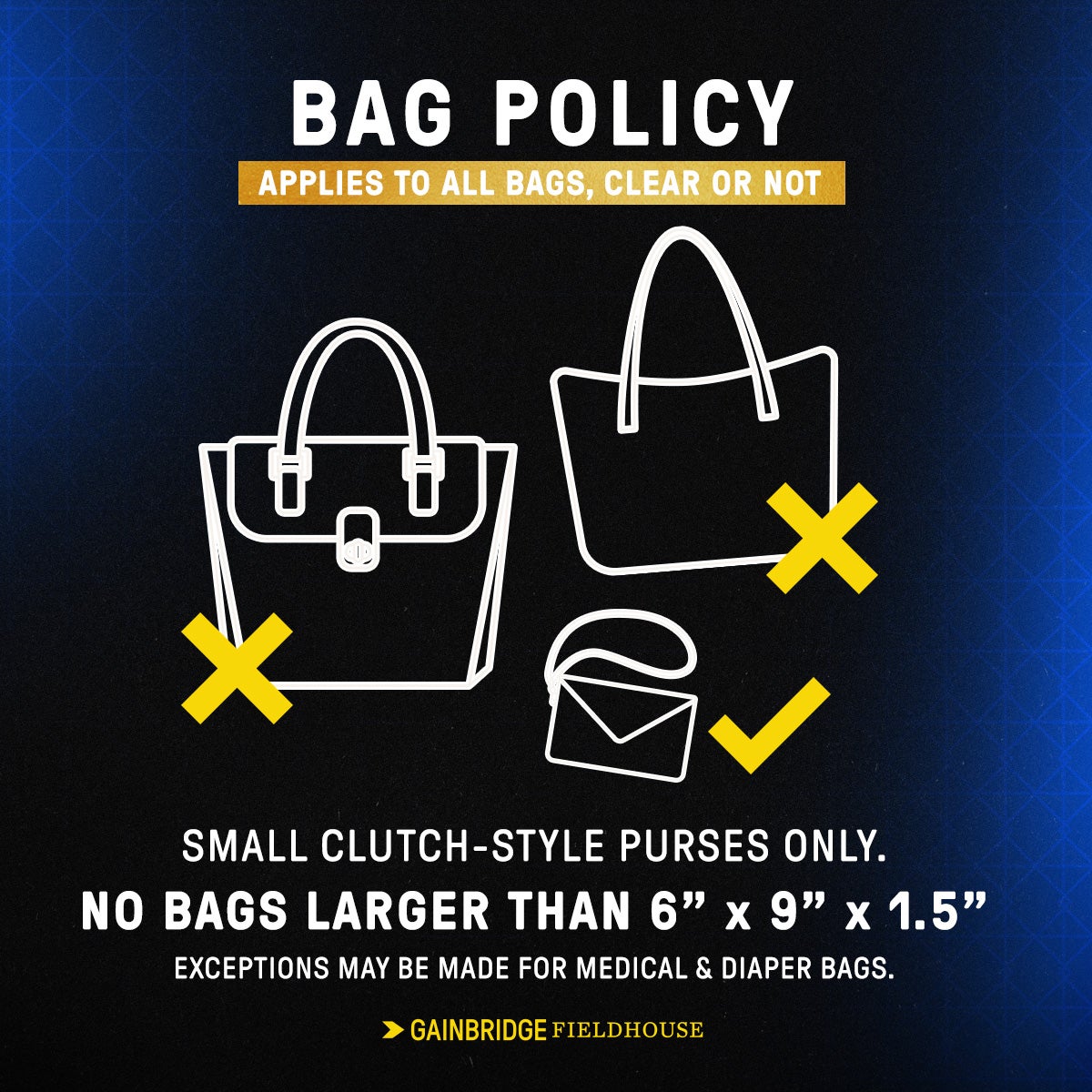 Sports fan alert: Check the purse/bag policy before heading to the