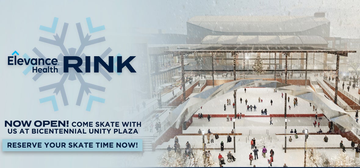 Ice Skating at Elevance Health Rink on Bicentennial Unity Plaza